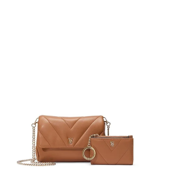 NWT! Victoria's Secret Tan MINI CONVERTIBLE Bag - Picture 9 of 11